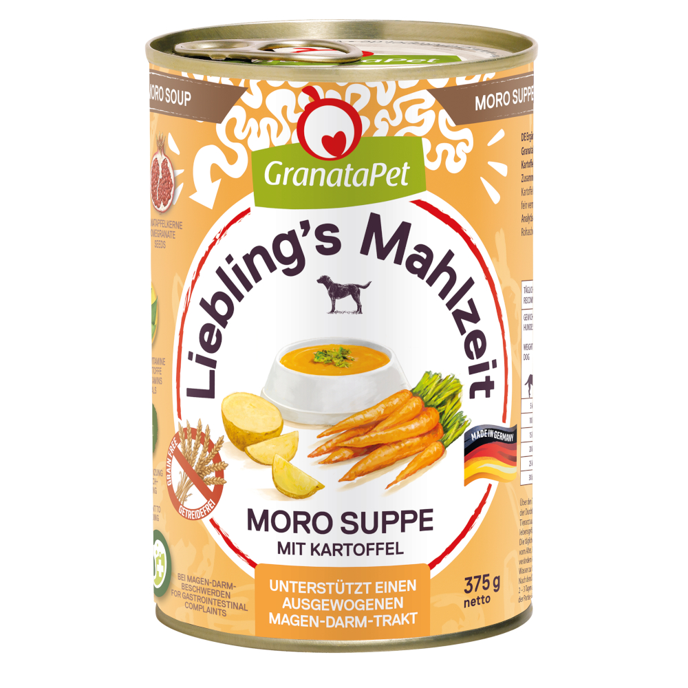 GranataPet Liebling's Mahlzeit Moro-Suppe 6 x 375 g - Sparpaket: 24 x 375 g GranataPet Liebling's Mahlzeit Moro-Suppe 6 x 375 g - Sparpaket: 24 x 375 g von Granatapet
