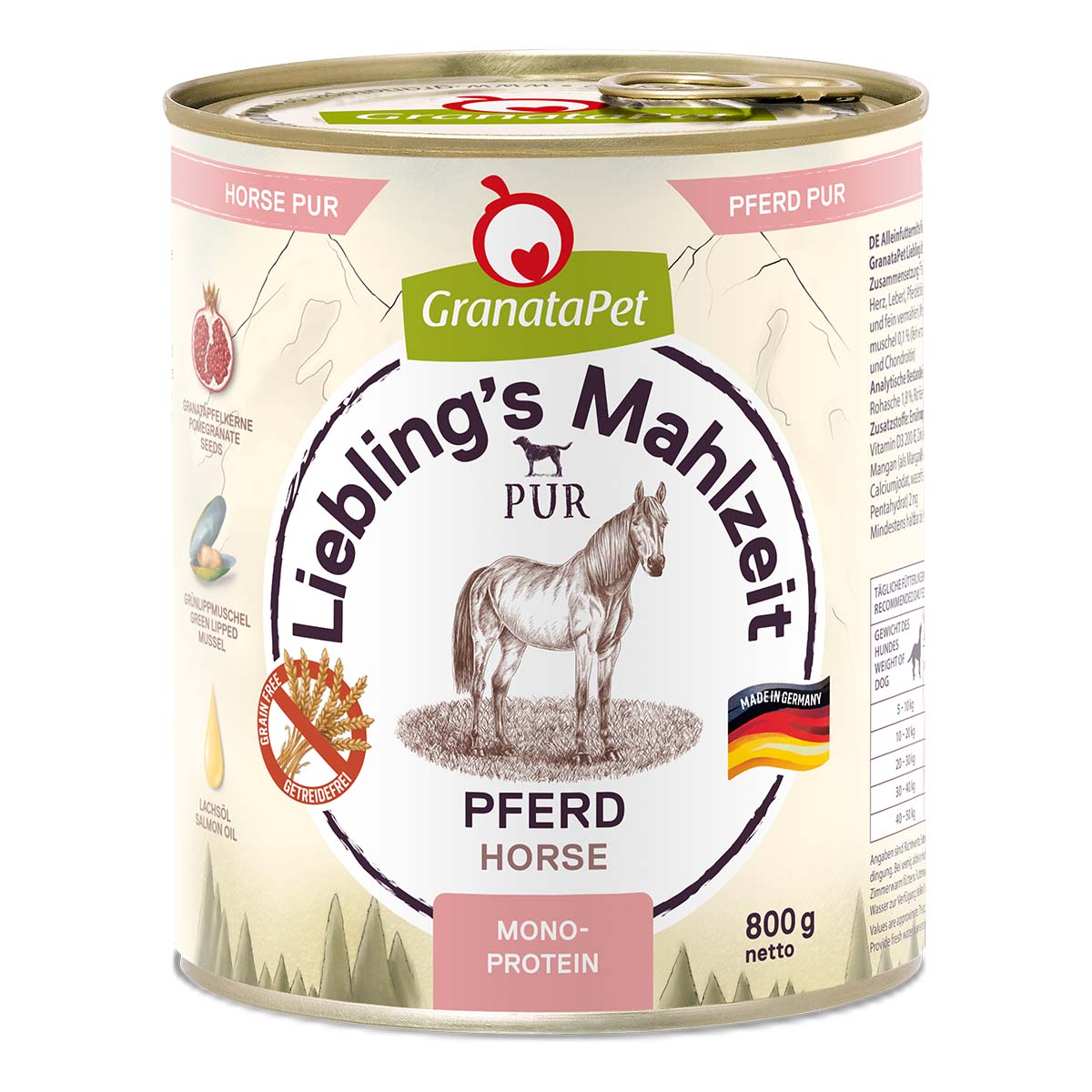 GranataPet Liebling's Mahlzeit Pferd PUR 6x800g GranataPet Liebling's Mahlzeit Pferd PUR 6x800g von Granatapet