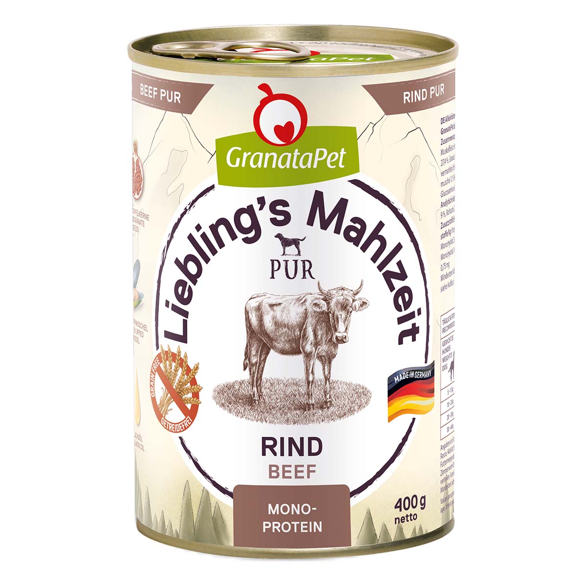 GranataPet Liebling’s Mahlzeit Rind PUR 6x400g von Granatapet