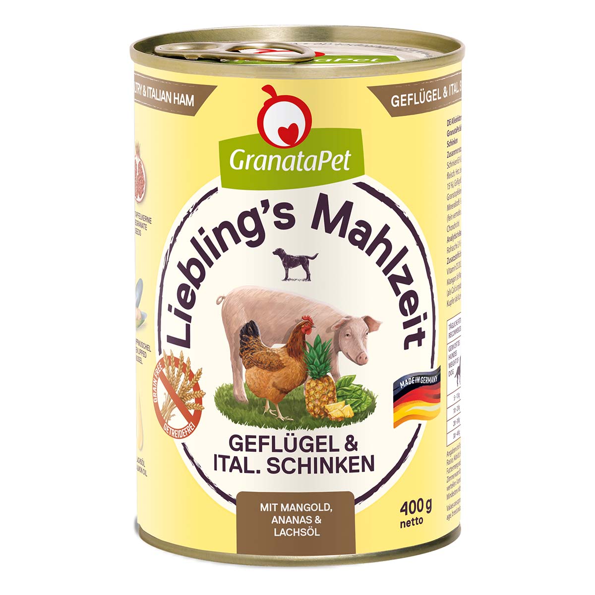 GranataPet Liebling's Mahlzeit Geflügel und italienischer Schinken 6x400g GranataPet Liebling's Mahlzeit Geflügel und italienischer Schinken 6x400g von Granatapet