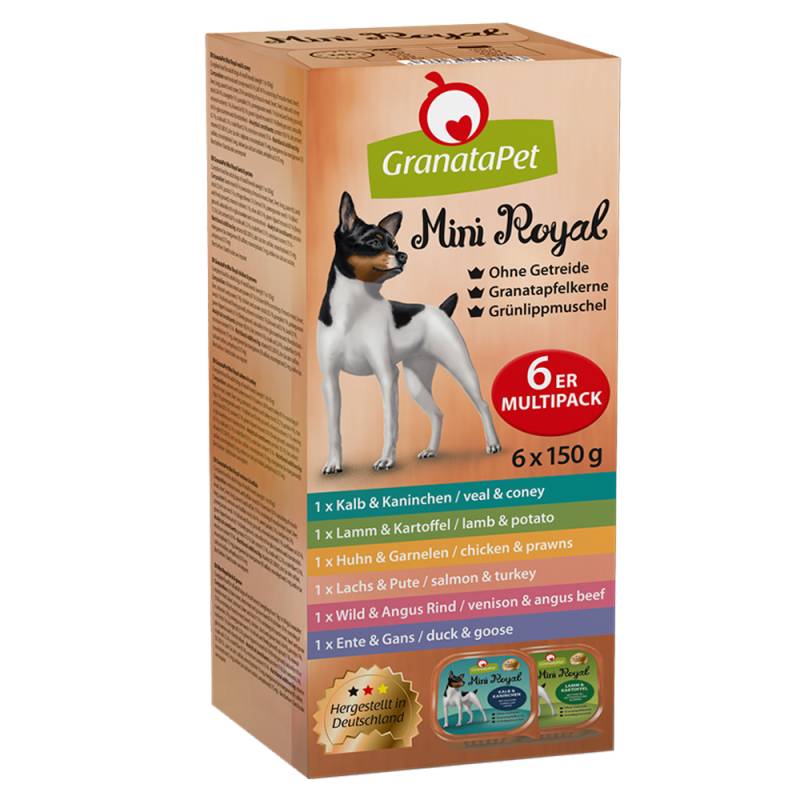 GranataPet Mini Royal 6 x 150 g Schale Mixpaket - Mixpaket (6 Sorten) von Granatapet