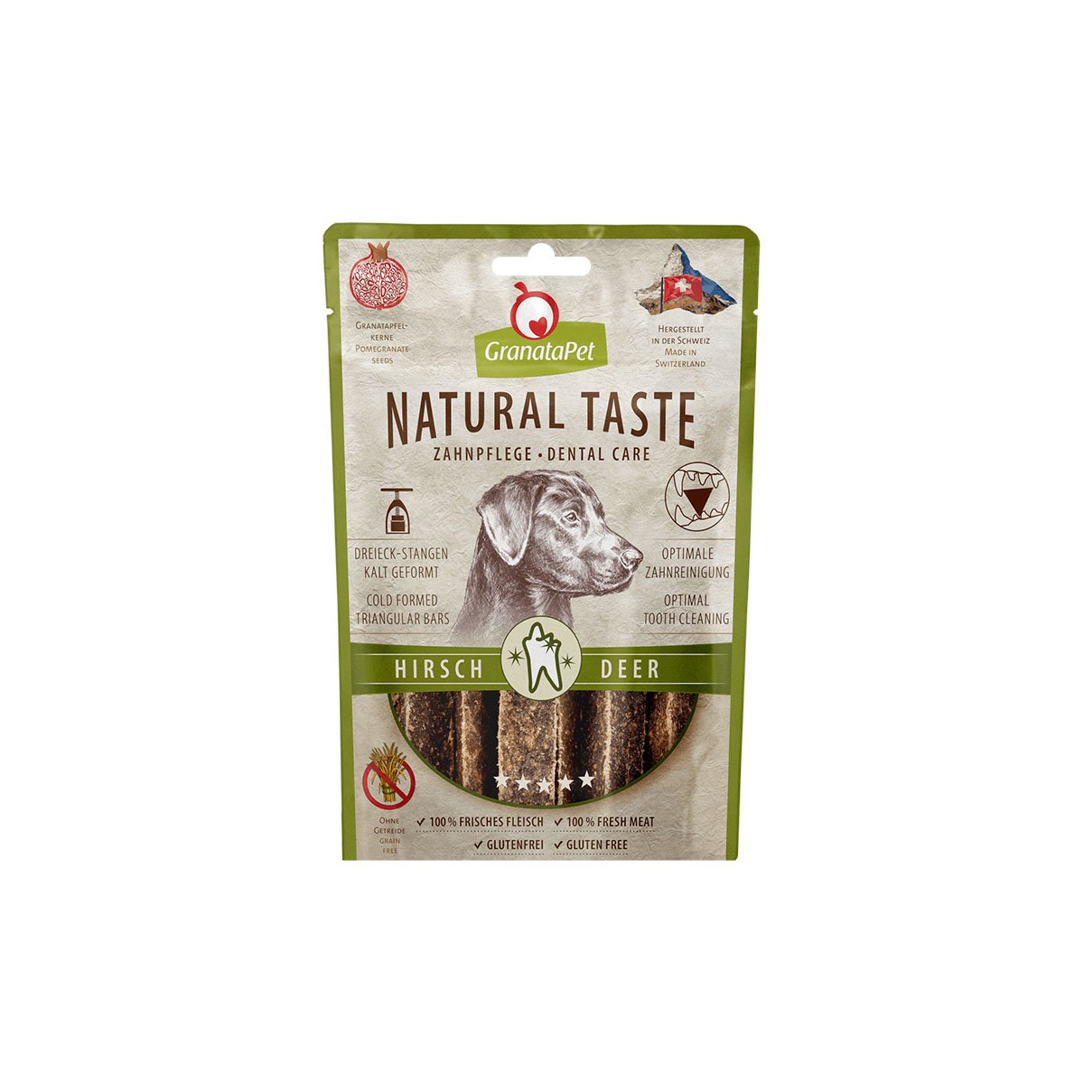 GranataPet Natural Taste Dental Care Hirsch 5x70g von Granatapet