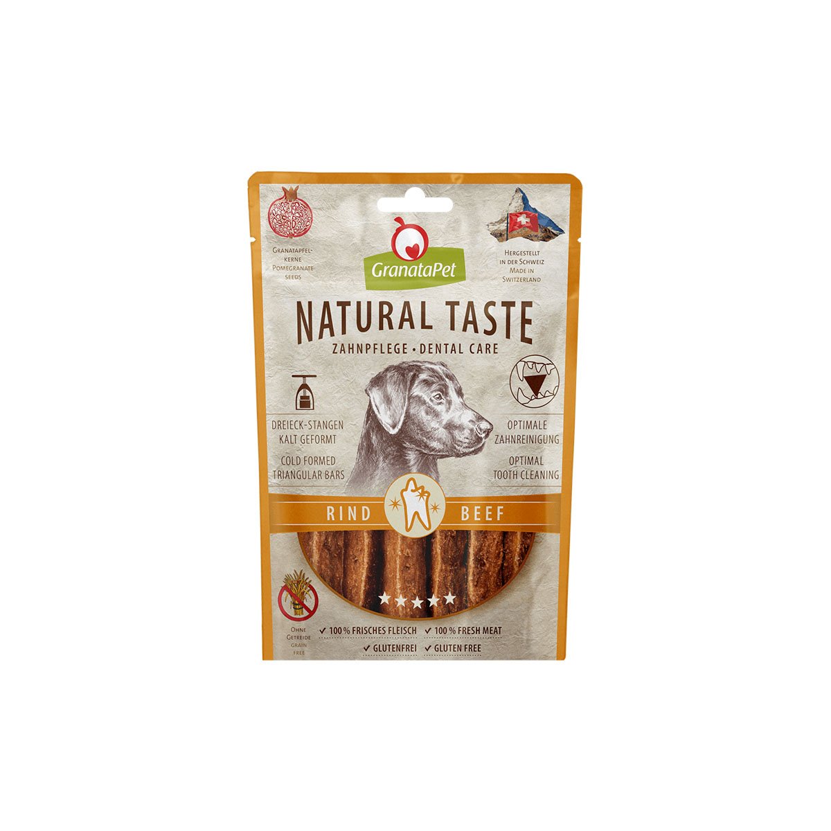 GranataPet Natural Taste Dental Care Rind 5x70g von Granatapet