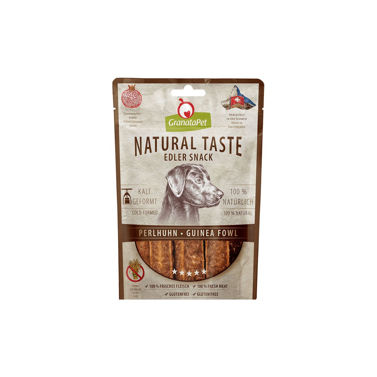 GranataPet Natural Taste Edler Snack Perlhuhn 90g von Granatapet