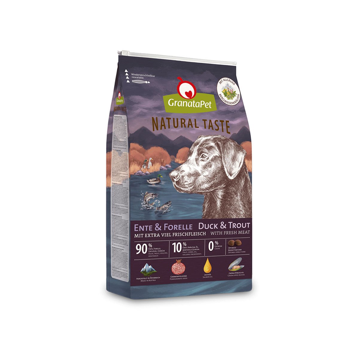 GranataPet Natural Taste Ente & Forelle 12kg von Granatapet