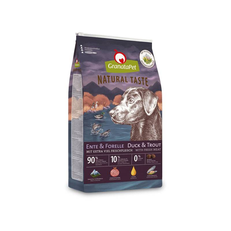 GranataPet Natural Taste Ente & Forelle 2x12kg von Granatapet