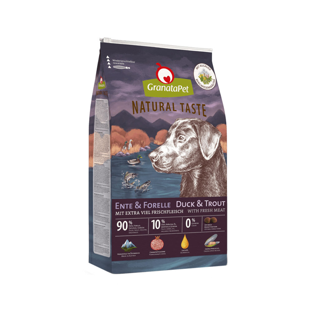 GranataPet Natural Taste Hundefutter - Ente & Forelle - 12 kg GranataPet Natural Taste Hundefutter - Ente & Forelle - 12 kg von Granatapet
