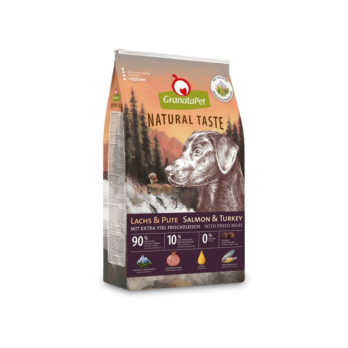 GranataPet Natural Taste Lachs & Pute 12kg von Granatapet