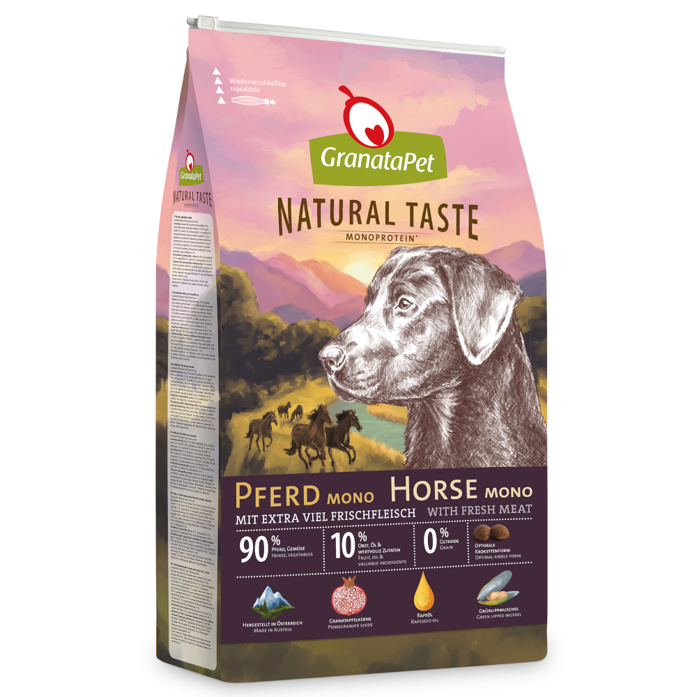 GranataPet Natural Taste Monoprotein Pferd - Sparpaket: 2 x 12 kg GranataPet Natural Taste Monoprotein Pferd - Sparpaket: 2 x 12 kg von Granatapet