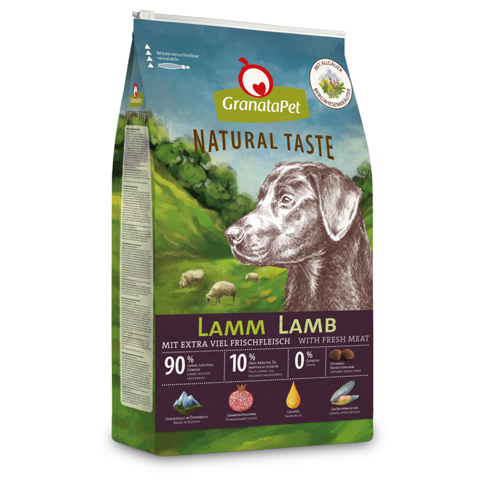 GranataPet Natural Taste Trockenfutter Lamm - Sparpaket: 2 x 12 kg von Granatapet