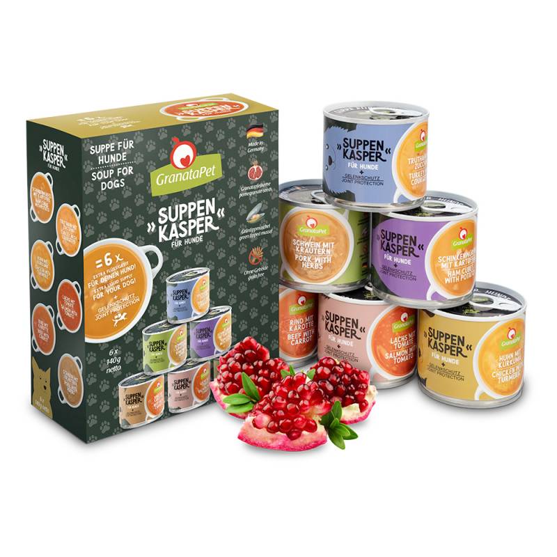 GranataPet Suppenkasper Probierpaket - 24 x 140 g von Granatapet