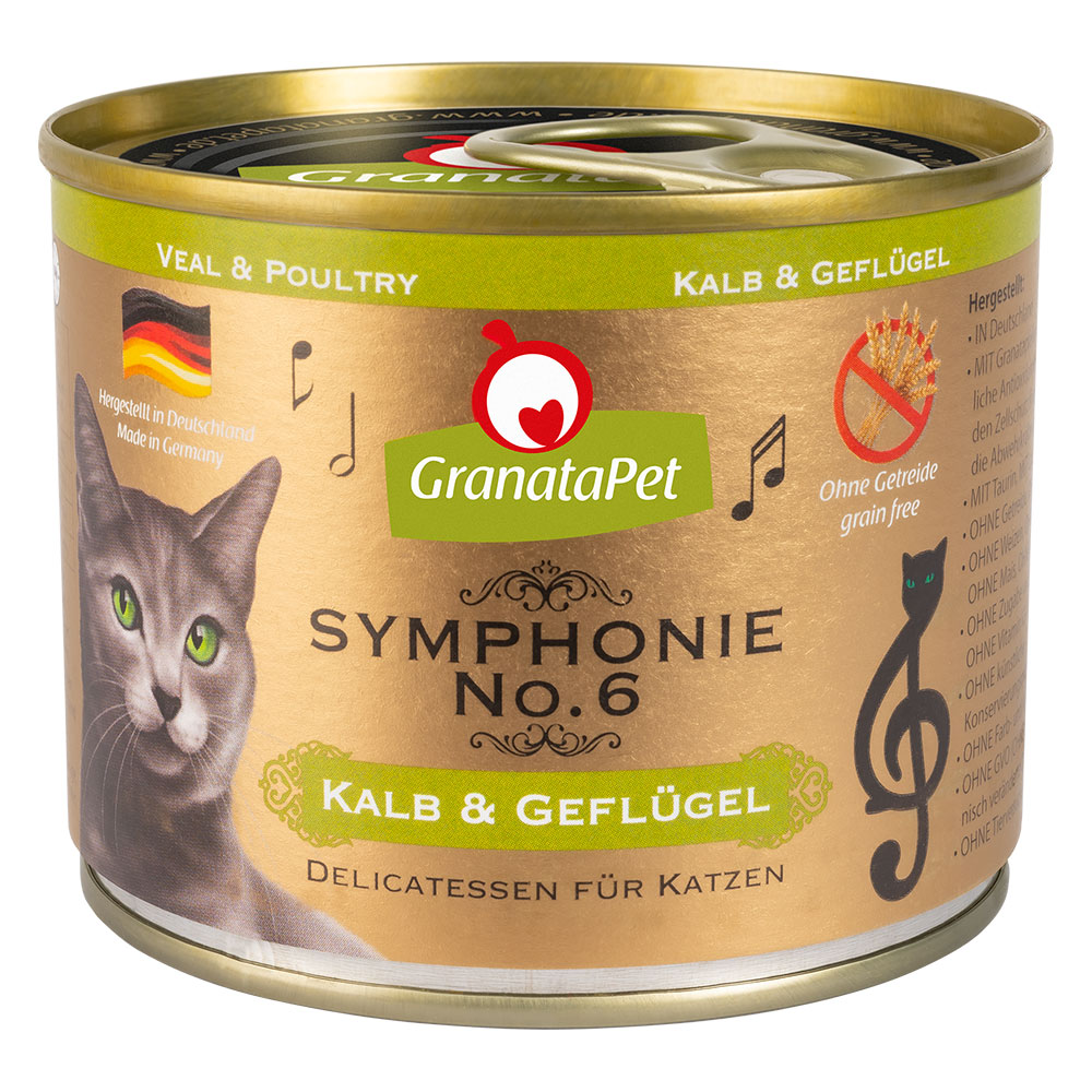 GranataPet Symphonie 6 x 200 g - Kalb & Geflügel von Granatapet