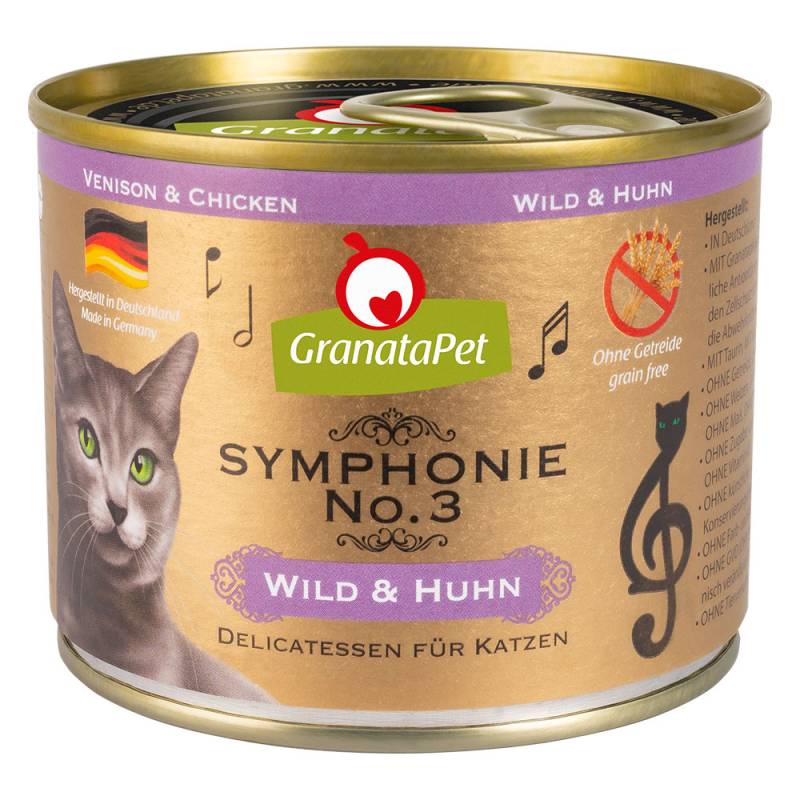 GranataPet Symphonie 6 x 200 g - Wild & Huhn von Granatapet