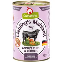 GranataPet Liebling's Mahlzeit 6 x 400 g - Angus Rind & Kürbis von Granatapet