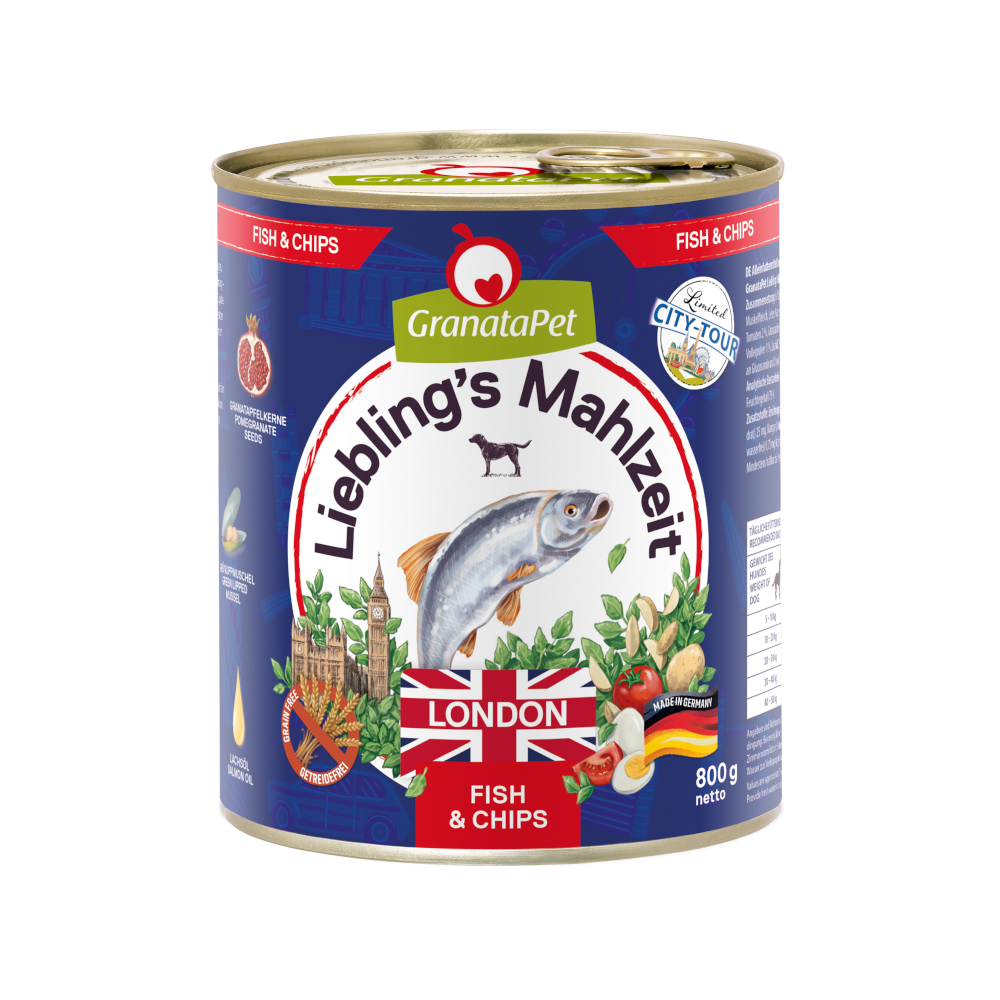 Granatapet Liebling´s Mahlzeit City Tour 6 x 800 g - London (Fish & Chips) von Granatapet