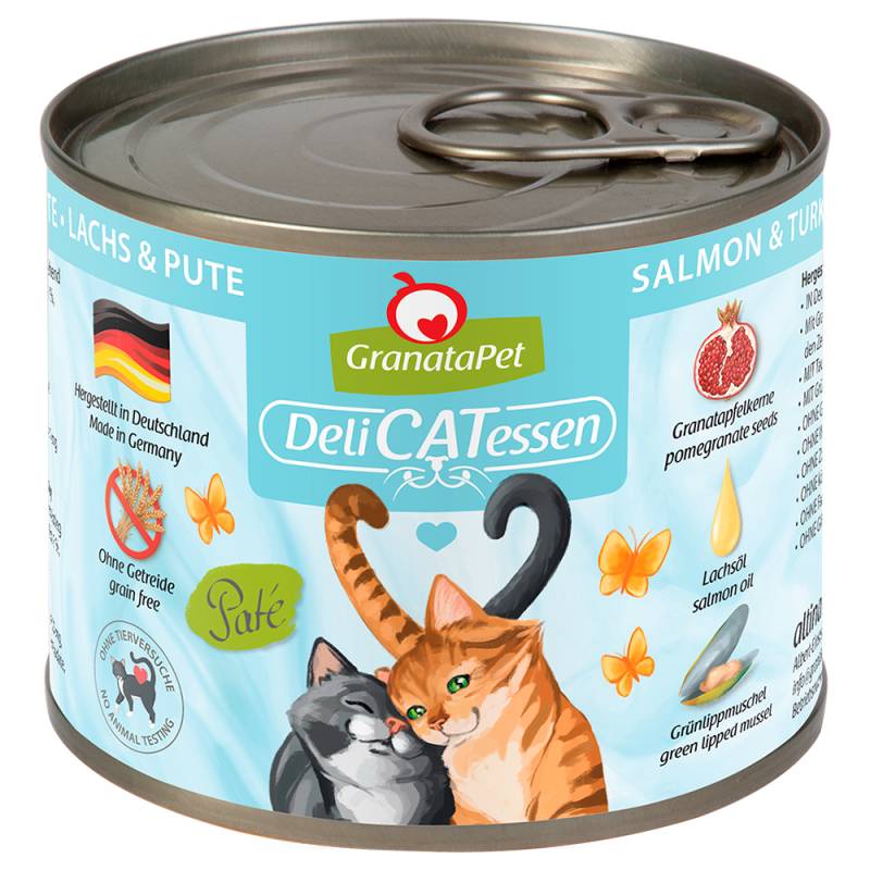 Sparpaket GranataPet DeliCatessen 24 x 200 g - Lachs & Pute von Granatapet