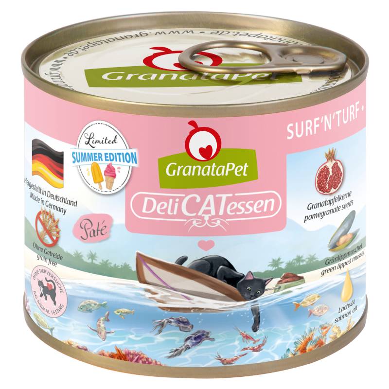 Sparpaket GranataPet DeliCatessen 24 x 200 g - Sommeredition - Surf'n'Turf von Granatapet