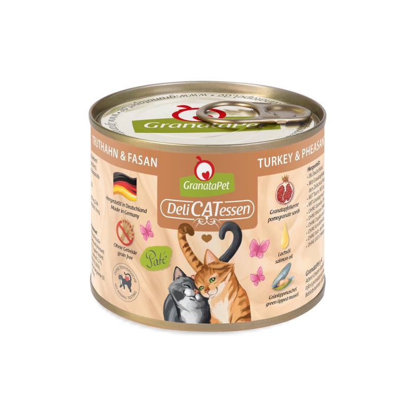 Sparpaket GranataPet DeliCatessen 24 x 200 g - Truthahn & Fasan von Granatapet