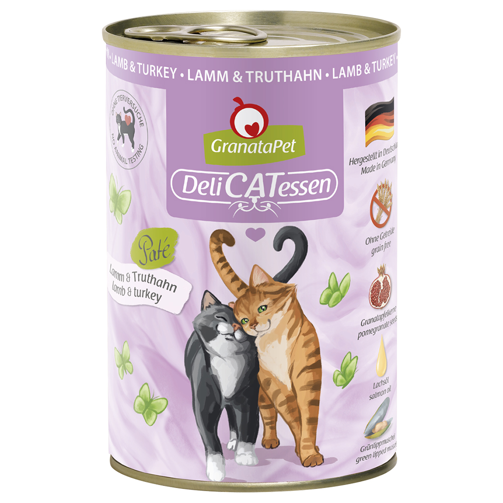 GranataPet DeliCatessen 24 x 400 g - Lamm & Truthahn von Granatapet