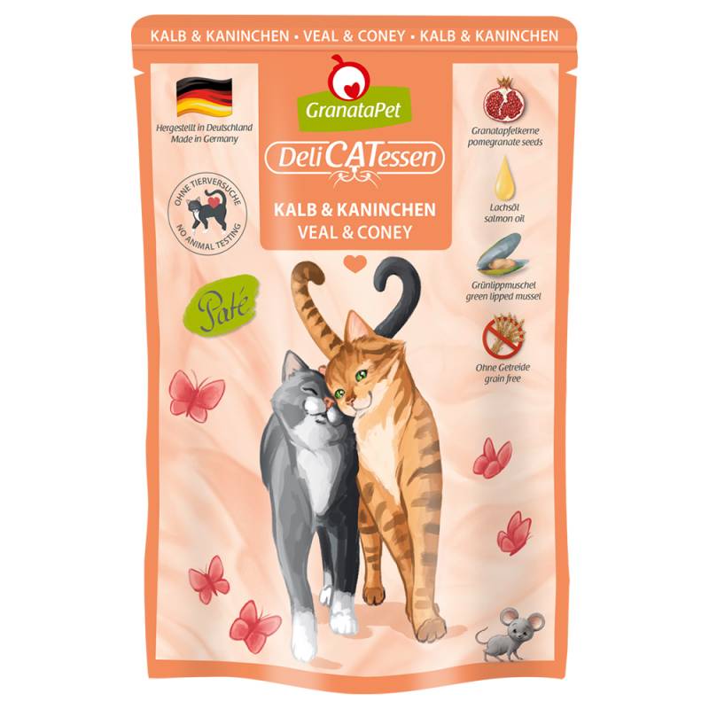 GranataPet DeliCatessen Pouch 24 x 85 g - Kalb & Kaninchen von Granatapet