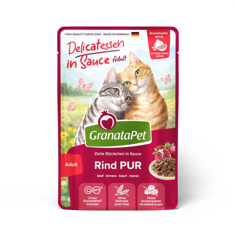 Sparpaket GranataPet Delicatessen in Sauce 24 x 100 g - Rind Pur Sparpaket GranataPet Delicatessen in Sauce 24 x 100 g - Rind Pur von Granatapet