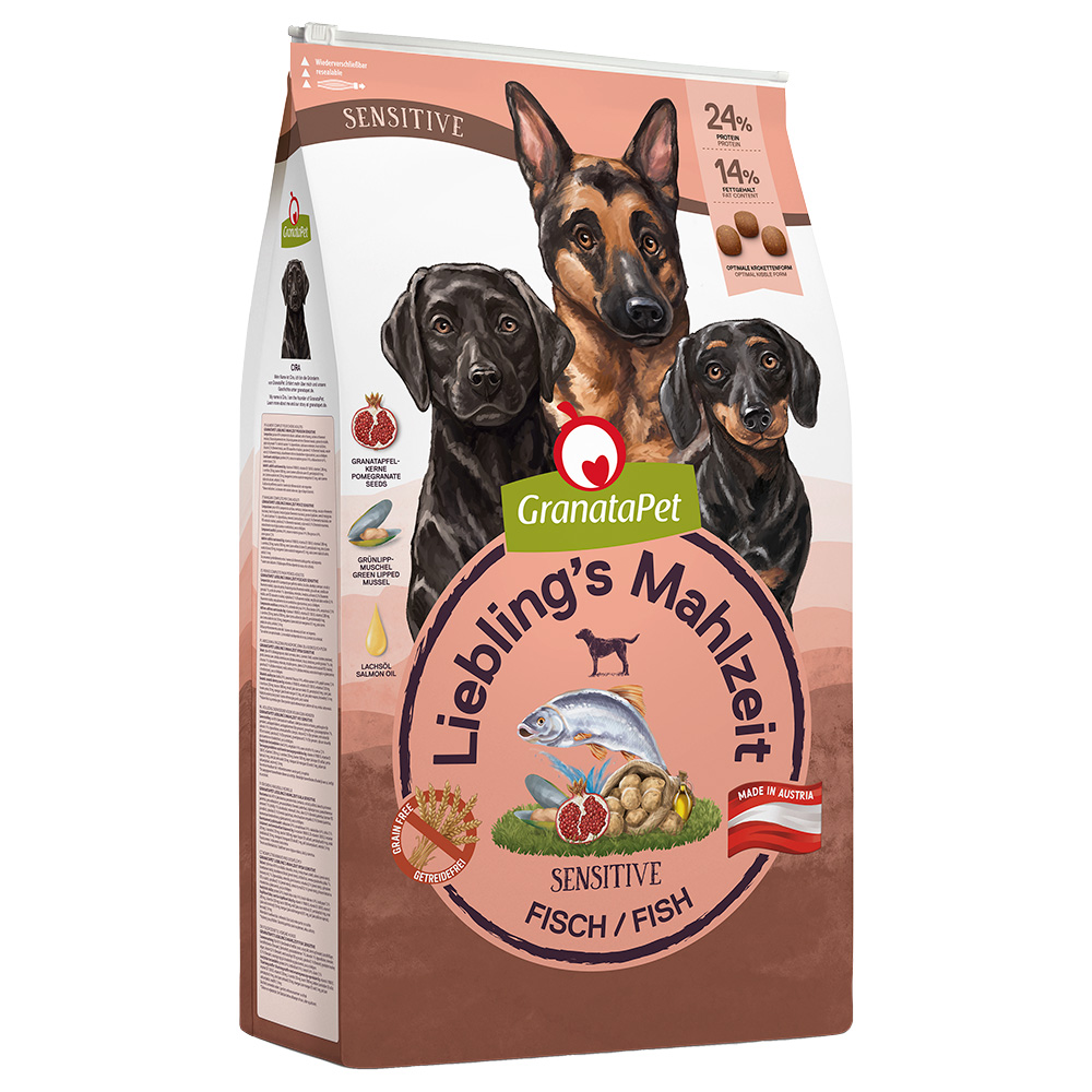 Sparpaket GranataPet Liebling's Mahlzeit 2 x 10 kg - Adult Sensitive Fisch von Granatapet