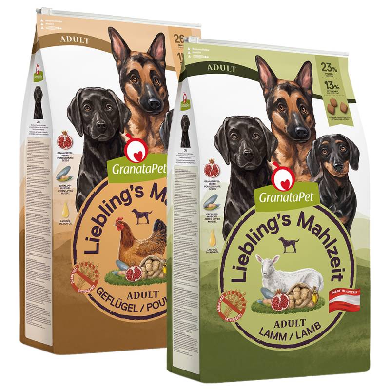 Sparpaket GranataPet Liebling's Mahlzeit 2 x 10 kg - Mix: Adult Geflügel & Adult Lamm von Granatapet