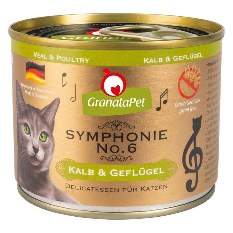 Sparpaket GranataPet Symphonie 12 x 200 g - Kalb & Geflügel von Granatapet