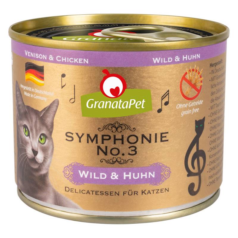 Sparpaket GranataPet Symphonie 12 x 200 g - Wild & Huhn von Granatapet