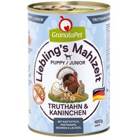 Sparpaket GranataPet Liebling's Mahlzeit 24 x 400 g - Junior Truthahn & Kaninchen von Granatapet