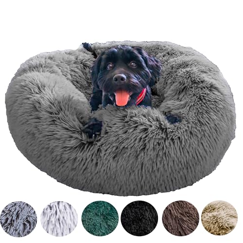 Grand Filippo Fluffy Hundebett mit waschbarem Bezug 65 cm - Handgefertigt Hundebett Flauschig - Hundekissen Flauschig - Katzenbett Maschinenwaschbar - Rund Katzenbett Grau Grand Filippo Fluffy Hundebett mit waschbarem Bezug 65 cm - Handgefertigt Hundebett Flauschig - Hundekissen Flauschig - Katzenbett Maschinenwaschbar - Rund Katzenbett Grau von Grand Filippo