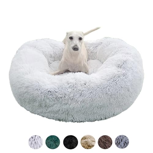 Grand Filippo Fluffy Hundebett mit waschbarem Bezug 80 cm - Handgefertigt Hundebett Flauschig - Hundekissen Flauschig - Katzenbett Maschinenwaschbar - Rund Katzenbett Silber Grau Grand Filippo Fluffy Hundebett mit waschbarem Bezug 80 cm - Handgefertigt Hundebett Flauschig - Hundekissen Flauschig - Katzenbett Maschinenwaschbar - Rund Katzenbett Silber Grau von Grand Filippo