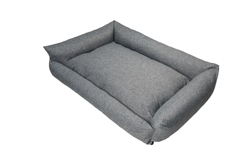 Grand Filippo Hundebett Grosse Hunde Waschbar mit Reißverschluss 120x90 cm - Grau Hundesofa XXL mit Öko-Tex-100-Zertifikat - Hundekorb mit Anti-Rutsch-Funktion von Grand Filippo