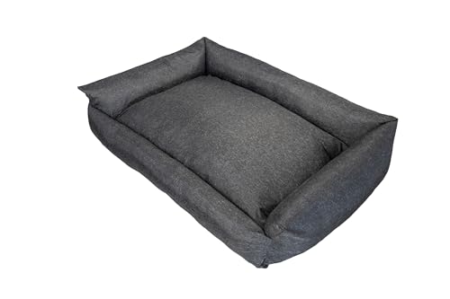 Grand Filippo Hundebett Grosse Hunde Waschbar mit Reißverschluss 120x90 cm - Schwarz Hundesofa XXL mit Öko-Tex-100-Zertifikat - Hundekorb mit Anti-Rutsch-Funktion von Grand Filippo