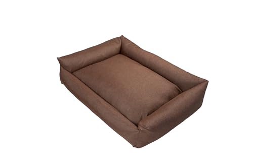 Grand Filippo Hundebett Grosse Hunde Waschbar mit Reißverschluss 95x75 cm - Braun Hundesofa XXL mit Öko-Tex-100-Zertifikat - Hundekorb mit Anti-Rutsch-Funktion von Grand Filippo