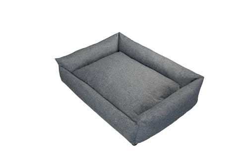 Grand Filippo Hundebett Grosse Hunde Waschbar mit Reißverschluss 95x75 cm - Grau Hundesofa XXL mit Öko-Tex-100-Zertifikat - Hundekorb mit Anti-Rutsch-Funktion von Grand Filippo