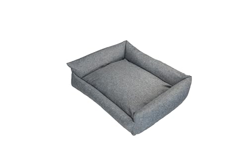 Grand Filippo Hundebett Mittelgroße Hunde Waschbar mit Reißverschluss 75x65 cm - Grau Hundesofa mit Öko-Tex-100-Zertifikat - Hundekorb mit Anti-Rutsch-Funktion von Grand Filippo