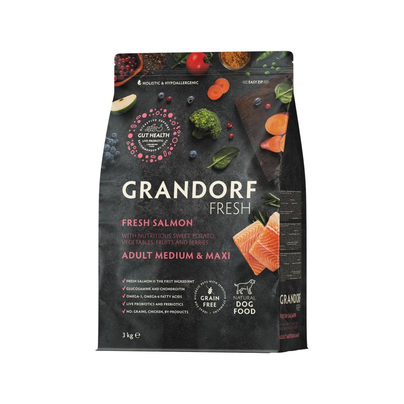 Grandorf Fresh Medium & Maxi Breeds Adult - Lachs - 3 kg Grandorf Fresh Medium & Maxi Breeds Adult - Lachs - 3 kg von Grandorf