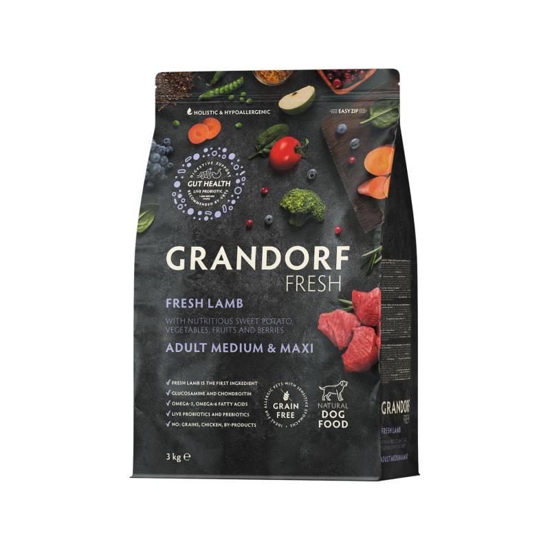 Grandorf Fresh Medium & Maxi Breeds Adult - Lamm - 3 kg Grandorf Fresh Medium & Maxi Breeds Adult - Lamm - 3 kg von Grandorf