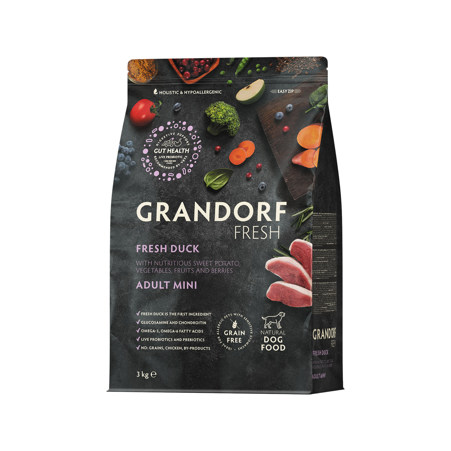 Grandorf Fresh Mini Breeds Adult - Ente - 3 kg Grandorf Fresh Mini Breeds Adult - Ente - 3 kg von Grandorf