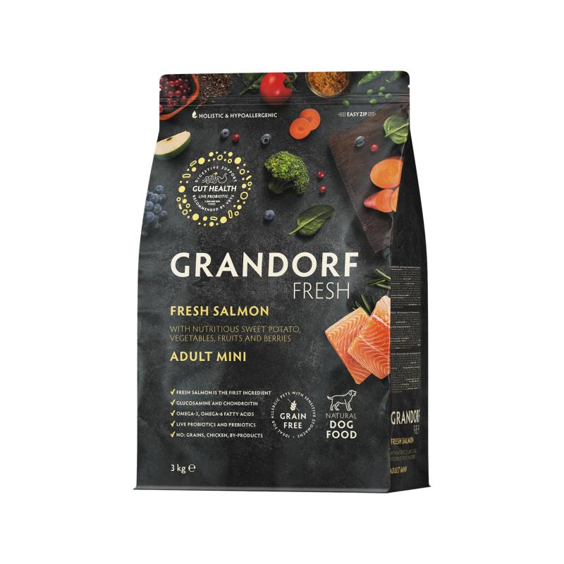 Grandorf Fresh Mini Breeds Adult - Lachs - 3 kg Grandorf Fresh Mini Breeds Adult - Lachs - 3 kg von Grandorf