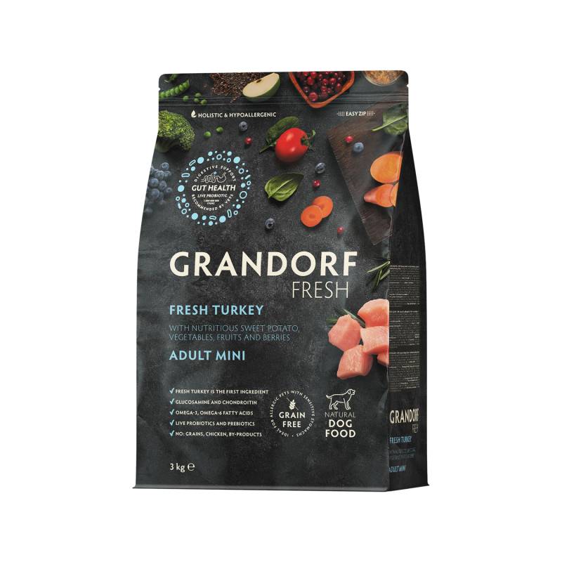 Grandorf Fresh Mini Breeds Adult - Truthahn - 3 kg Grandorf Fresh Mini Breeds Adult - Truthahn - 3 kg von Grandorf