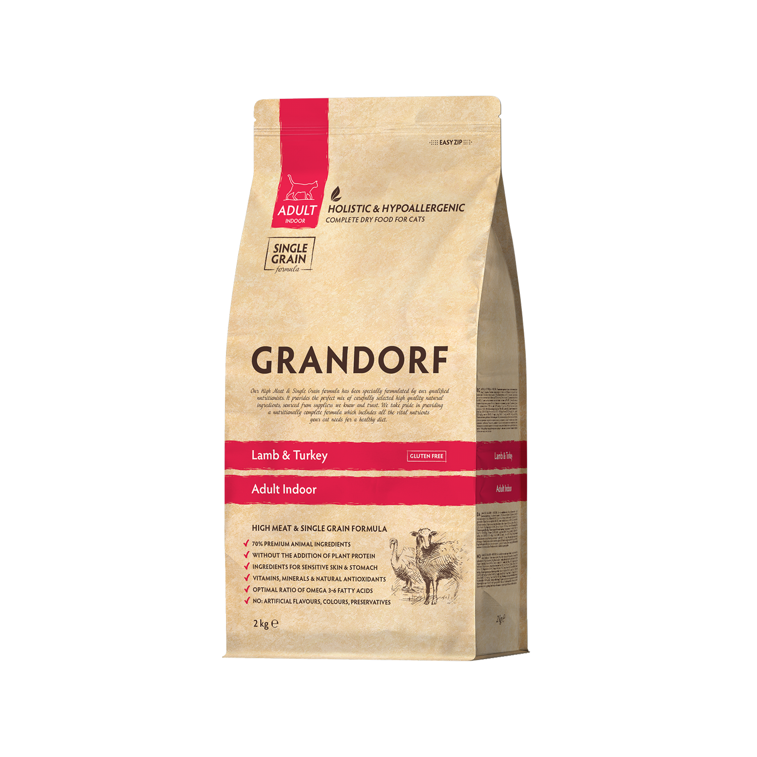 Grandorf Indoor Adult - Lamm & Truthahn - 2 kg von Grandorf