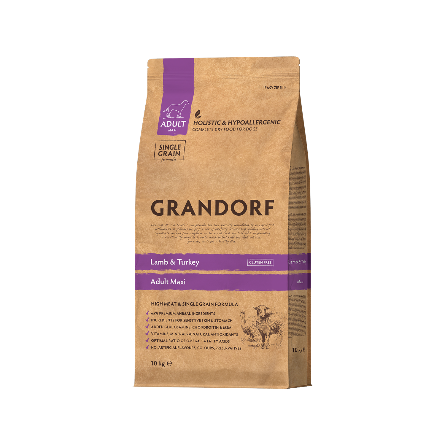 Grandorf Maxi Breeds Adult - Lamm & Truthahn - 10 kg von Grandorf