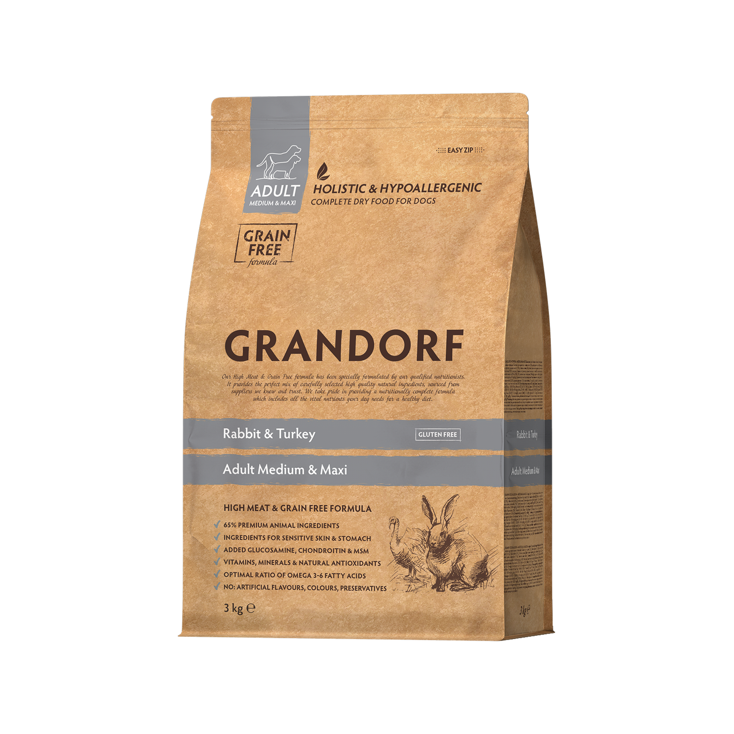 Grandorf Medium & Maxi Breeds Adult - Kaninchen & Truthahn - 10 kg Grandorf Medium & Maxi Breeds Adult - Kaninchen & Truthahn - 10 kg von Grandorf