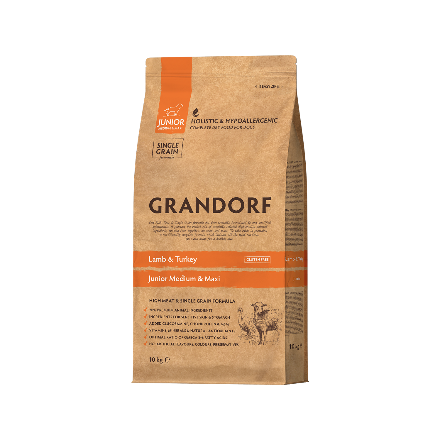 Grandorf Medium & Maxi Junior - Lamm & Truthahn - 10 kg von Grandorf