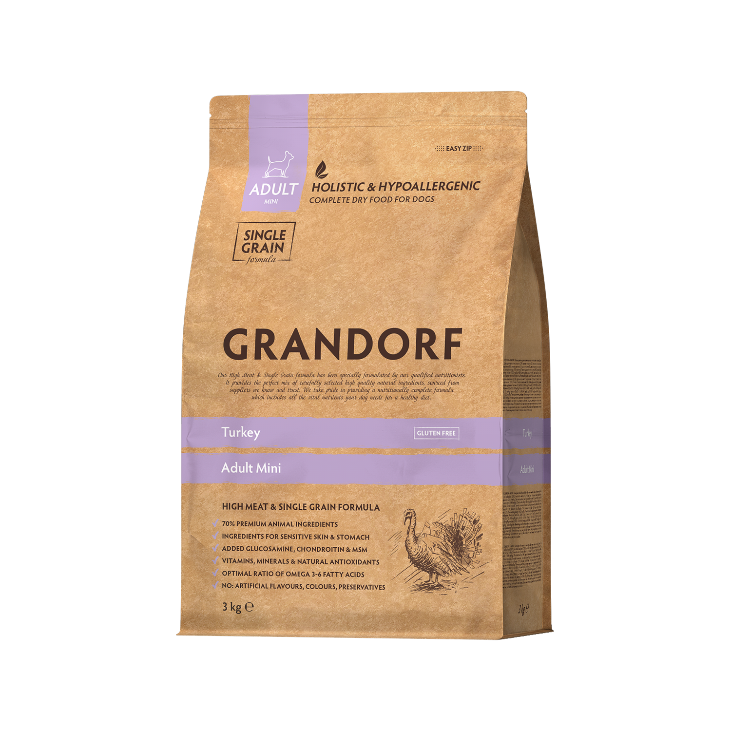 Grandorf Mini Breeds Adult - Pute - 3 kg von Grandorf