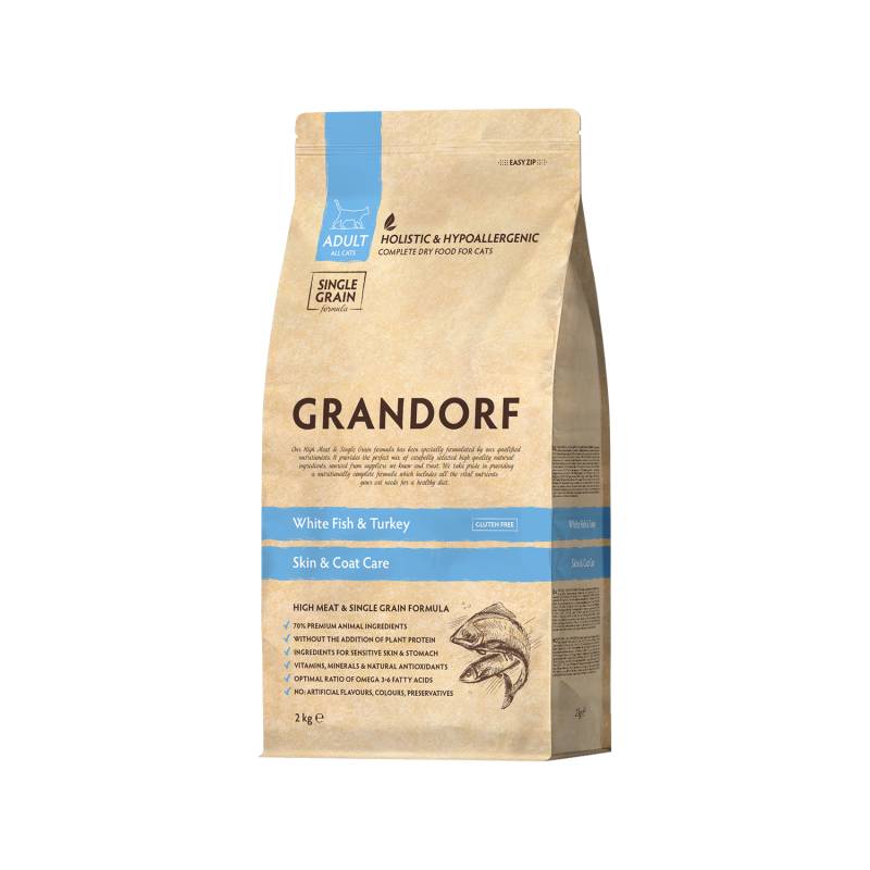 Grandorf Skin & Coat Care Adult - Weißfisch & Truthahn - 2 kg von Grandorf