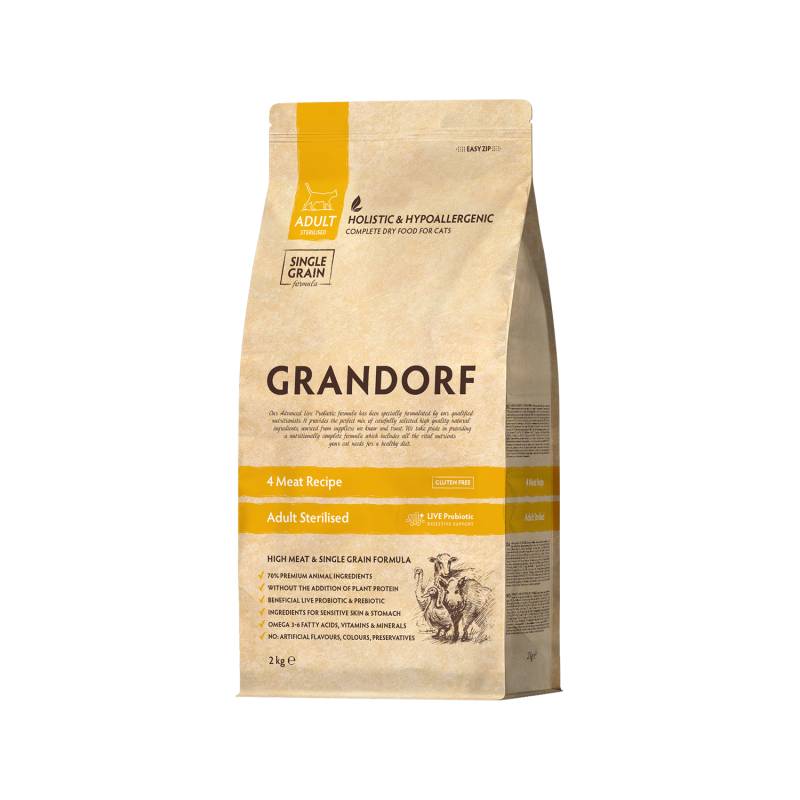 Grandorf Sterilised Adult - 4 Meat - 2 kg von Grandorf