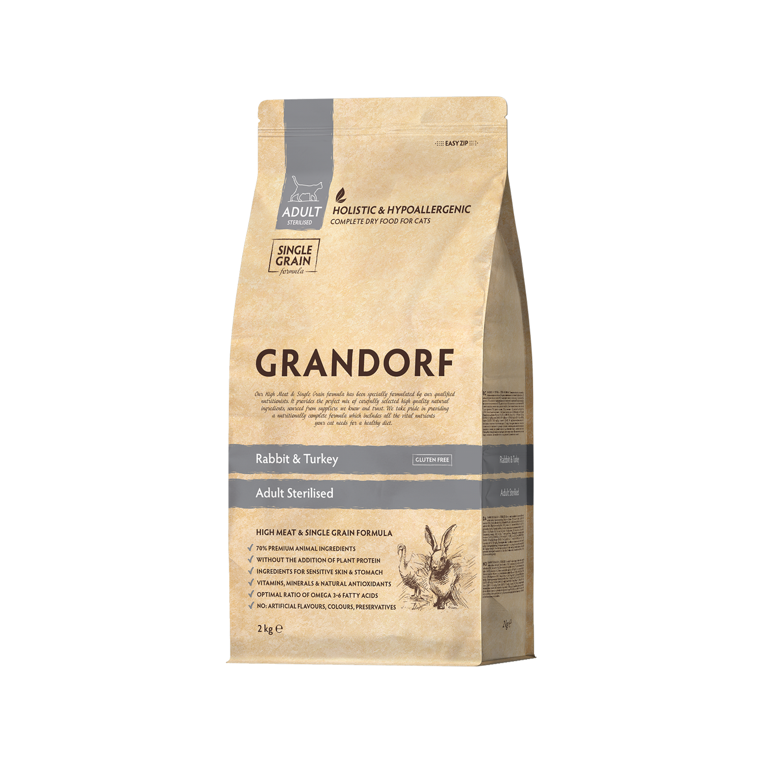 Grandorf Sterilised Adult - Kaninchen & Truthahn - 8 kg Grandorf Sterilised Adult - Kaninchen & Truthahn - 8 kg von Grandorf